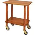CARRELLO GUERIDON DUE PIANI - MOD. CL903 - Montanti in legno massello - N. 2 piani in nobilitato con bordo in gomma - Dim. cm L 70 x P 50 x h 78