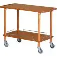 CARRELLO DI SERVIZIO IN LEGNO DUE PIANI - MOD. CLP2 - Struttura in legno massello - Piani in multistrato di Betulla - Dim.  cm L 110 x P 55 x h 82