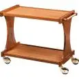 CARRELLO DI SERVIZIO IN LEGNO DUE PIANI - MOD. CL2000 - Struttura in legno multistrato di betulla - Piani in nobilitato - Dim. cm L 86 x P 55 x h 85