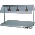 PIANO CALDO CON LAMPADE A RAGGI INFRAROSSI - MOD. PCI - Struttura in acciaio inox - Copertura in policarbonato fumé - Termostato regolabile +30°/+90° C - Alimentazione 230/1/50-60Hz