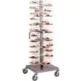 CARRELLO PORTAPIATTI - MOD. CA - Struttura in acciaio plastificato - Base in lamiera antipolvere - Portata n. 96 piatti