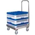 CARRELLO PORTACESTELLI - MOD. CP14 - Interamente in acciaio inox