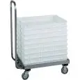 CARRELLO PORTACASSETTE - MOD. CB14 - Interamente in acciaio inox - Portata massima 30 kg - Per cassette impasti pizza cm 60x40