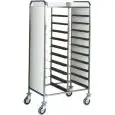 CARRELLO PORTAVASSOI - MOD. CA146 - Struttura in acciaio inox - Guide in acciaio inox - Portata N. 20 vassoi GN 1/1 (cm 53x32,5) - Pannellato laterale - Dim. cm L 74 x P 62 x h 175