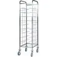 CARRELLO PORTAVASSOI UNIVERSALE - MOD. CA1455 - Struttura in acciaio inox - Guide in filo di acciaio cromato - Portata N. 10 vassoi GN 1/1 (cm 53x32,5) - Dim. cm L 52 x P 62 x h 175