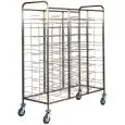 CARRELLO PORTAVASSOI UNIVERSALE - MOD. CA1475 - Struttura in acciaio inox - Guide in filo di acciaio cromato - Portata N. 30 vassoi GN 1/1 (cm 53x32,5) - Dim. cm L 138 x P 62 x h 175