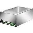 TAVOLA CALDA BAGNOMARIA - MOD. BM7700 - Struttura in acciaio inox - Capacità n. 1 bacinella 1/1 GN h15 cm - Potenza W 1200 - Alimentazione 230V/1/50-60Hz - Dim. cm L 57 x P 37 x h 22