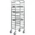 CARRELLO PORTATEGLIE - MOD. CA1479 - Struttura in acciaio inox - Guide in acciaio inox - Portata n. 14 teglie GN 1/1 (cm 53x32,5) - Dim. cm L 45 x P 66 x h 182