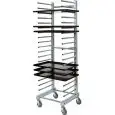 CARRELLO PORTATEGLIE PER PASTICCERIA - MOD. CA1480 - Interamente in acciaio inox - Portata N. 20 teglie cm 60x40 - Dim. cm L 51 x P 47 x h 177