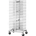 CARRELLO PORTATEGLIE PER PASTICCERIA - MOD. CA1480D - Interamente in acciaio inox - Portata N. 40 teglie cm 60x40 - Dim. cm L 51 x P 80 x h 177