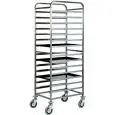CARRELLO PORTATEGLIE PER PASTICCERIA - MOD. CA1482 - Interamente in acciaio inox - Portata N. 14 teglie cm 60x40 - Dim. cm L 52 x P 72 x h 182