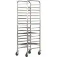 CARRELLO PORTATEGLIE PER PASTICCERIA RINFORZATO - MOD. CA1492R - Struttura in acciaio inox - Guide in acciaio inox - Portata N. 14 teglie cm 60x40 - Dim. cm L 53 x P 72 x h 182