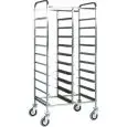 CARRELLO PORTAVASSOI - MOD. CA1460 - Struttura in acciaio inox - Guide in acciaio inox - Portata n. 20 vassoi GN 1/1 (cm 53x32,5) - Dim. cm L 74 x P 62 x h 175