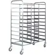 CARRELLO PORTAVASSOI - MOD. CA1470 - Struttura in acciaio inox - Guide in acciaio inox - Portata n. 30 vassoi GN 1/1 (cm 53x32,5) - Dim. cm L 110 x P 62 x h 175