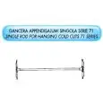 Gancera appendisalumi singola per scaffali inox a gancio