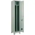 ARMADIO SPOGLIATOIO IN METALLO - MOD. CLA 35/50/D - STRUTTURA MONOBLOCCO - CON DIVISORIO ASPORTABILE - DIM. Cm L 37 x H 180