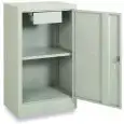 ARMADIO BASSO IN METALLO  - N. 1 ANTA CON CASSETTO - MOD. BAS60/C - Struttura monoblocco - DIM. Cm L 60 x P 40 x H 100 - Volume m³ 0,25 - Peso Kg. 20