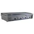 PIASTRA TOSTIERA E SCALDAPANINI A GAS - IN ACCIAIO INOX - MOD. HPPG120LLLL - POTENZIATA - CON CAMINO - PIANO DI COTTURA LISCIO cm 114,4x45 - POTENZA W 23200 - DIM. cm L 120 x P 56,5 x H 23 - NORMA CE