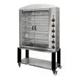 GIRARROSTO VERTICALE ELETTRICO - MOD. ELBAPLUS36/PE - CAPACITA' N.36 POLLI - N. 6 aste in tubolare inox mm 12 x 12 Lunghezza cm 96 - Resistenze con regolatori di energia - Potenza 15 Kw - Dimensioni: cm L 117,5 x P 50 x 138,6 h - Norma CE
