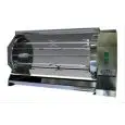 GIRARROSTO PLANETARIO A LEGNA DA INCASSO CAMINO - MOD. CAMINO24/P - CAPACITA' N.24 POLLI - N. 2 motori - Dischi planetari inox - N. 6 aste con forchette cm 76 - Dimensioni: cm L 102 x P 49 x h 64,6 Norma CE