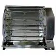 GIRARROSTO PLANETARIO A LEGNA DA INCASSO CAMINO - MOD. CAMINO72/P - CAPACITA' N.72 POLLI - N. 2 motori - Dischi planetari inox - N. 12+6 aste con forchette cm 76 - Dimensioni: cm L 102 x P 80 x 92 h - Norma CE