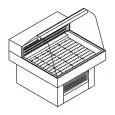 ESPOSITORE REFRIGERATO PER PESCE - Serie OCEANUS/C - STATICO - TEMPERATURA °C -2 - PROFONDITA' PIANO ESPOSITIVO: 74 CM