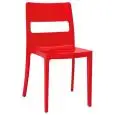 SEDIA SAI - MOD. 2275 - STRUTTURA IN POLIPROPILENE RICICLABILE RINFORZATO FIBRA DI VETRO IN AIR MOULDING - PER USO INTERNO ED ESTERNO - IMPILABILE - DIM. cm L 48 x P 51 x H 82 - NORMA CE