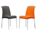 SEDIA JENNY - MOD. 20JEY - SEDILE E SCHIENALE IN POLIPROPILENE RICICLABILE - GAMBE IN ALLUMINIO ANODIZZATO DIAM. mm 25 - PER USO INTERNO ED ESTERNO - IMPILABILE - DIM. cm L 49 x P 47 x H 85 - NORMA CE