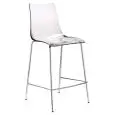 SGABELLO ZEBRA ANTISHOCK - MOD. 2546 - ALTEZZA cm 65 - STRUTTURA A 4 GAMBE IN ACCIAIO TUBOLARE CROMATO - SCOCCA IN POLICARBONATO RICICLABILE - PER USO INTERNO - DIM. cm L 48 x P 51 x H 103 - DA ASSEMBLARE - NORMA CE