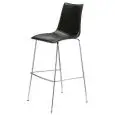 SGABELLO ZEBRA POP - MOD. 2555 - ALTEZZA cm 80 - STRUTTURA A 4 GAMBE IN ACCIAIO TUBOLARE CROMATO O VERNICIATO ANTRACITE - SCOCCA IMBOTTITA CON ANIMA IN POLICARBONATO ANTISHOCK - PER USO INTERNO - DIM. cm L 51 x P 53 x H 116 - DA ASSEMBLARE - NORMA CE