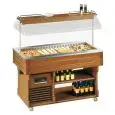 ISOLA BUFFET ESPOSITIVA REFRIGERATA - MOD. ISLANDM - STRUTTURA IN LEGNO - Temp. °C +4/+10 - REFRIGERAZIONE STATICA - Gas refrigerante R290 - SBRINAMENTO AUTOMATICO - ALIMENTAZIONE MONOFASE V 230/1/50 Hz