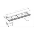 PORTAPIATTI INOX LUNGO