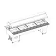 PORTAPIATTI INOX LUNGO