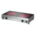 PIANO COTTURA ELETTRICO - MOD. QD413 - PIANO IN VETROCERAMICA - POTENZA W 2x2100 - ALIMENTAZIONE V230/50-60Hz MONOFASE - DIM. Cm L 60 x P 32 x h 11 - NORMA CE