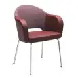 POLTRONCINA AGATHA - MOD. 047 - STRUTTURA A 4 GAMBE IN ACCIAIO TUBOLARE TONDO CON BRACCIOLI - SEDILE E SCHIENALE IN TESSUTO - PER USO INTERNO - SU RICHIESTA DISPONIBILE IN TESSUTO BICOLORE - DIM. Cm L 60 x P 59 x H 82 - NORMA CE