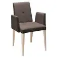 SEDIA PUNTO - MOD. 191 - STRUTTURA A 4 GAMBE IN LEGNO CON BRACCIOLI - SEDILE E SCHIENALE IN TESSUTO - PER USO INTERNO - DIM. Cm L 58 x P 54 x H 83 - NORMA CE - SU RICHIESTA SONO DISPONIBILI ALTRE FINITURE