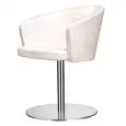 POLTRONCINA KICCA - MOD. 019 - STRUTTURA GIREVOLE IN ACCIAIO TUBOLARE TONDO CON BRACCIOLI - SEDILE E SCHIENALE IN TESSUTO - PER USO INTERNO - DIM. Cm L 62 x P 57 x H 76 - NORMA CE - SU RICHIESTA SONO DISPONIBILI ALTRE FINITURE
