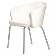 POLTRONCINA KICCA - MOD. 020 - STRUTTURA A 4 GAMBE IN ACCIAIO TUBOLARE TONDO CON BRACCIOLI - SEDILE E SCHIENALE IN TESSUTO - PER USO INTERNO - DIM. Cm L 62 x P 57 x H 76 - NORMA CE - SU RICHIESTA SONO DISPONIBILI ALTRE FINITURE