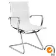 Poltrona ufficio - colore bianca - Struttura in alluminio e acciaio cromato, rivestimento in textilene - Modello 1239-VM2W-01