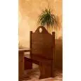 PANCA PER PUB - MOD. 025P - STRUTTURA IN LEGNO - FINITURE LEGNO IN ANILINA BEIGE, PINO NATURALE, CILIEGIO E NOCE  - SCHIENALE CON FINITURA OPACA - PER USO INTERNO - NORMA CE