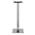 BASAMENTO TIFFANY - MOD. 5180 - BASE QUADRATA IN ACCIAIO INOX SATINATO cm 40 x 40 - N. 4 PIEDINI REGOLATORI - COLONNA QUADRATA IN ACCIAIO INOX SATINATO mm 80 x 80 - STAFFE DI FISSAGGIO AL PIANO IN FUSIONE DI GHISA - TOP MAX ø cm 90 O cm 90x90 - PER USO IN