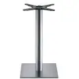 BASAMENTO TIFFANY - MOD. 5181 - BASE QUADRATA IN ACCIAIO INOX SATINATO O LUCIDO cm 40 x 40 CON ZAVORRA SOTTOBASE - N. 4 PIEDINI REGOLATORI - COLONNA TONDA IN ACCIAIO INOX SATINATO O LUCIDO ø mm 76 - STAFFE DI FISSAGGIO AL PIANO IN FUSIONE DI GHISA - TOP M