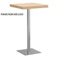 BASAMENTO XT - MOD. 495AQ - BASE QUADRATA IN ACCIAIO INOX SATINATO o LUCIDO Cm 40 x 40 - COLONNE IN ACCIAIO INOX SATINATO o LUCIDO cm 5x5 - TOP MAX cm ø cm 60/70 o cm 60x60 - PER USO INTERNO - DIM. Cm L 40 x P 40 x H 110 - NORMA CE