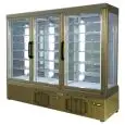 VETRINA REFRIGERATA PER PASTICCERIA E GELATERIA - MOD. 17.4SC - STRUTTURA ESTERNA IN ALLUMINIO ANODIZZATO - VETRO BASSO EMISSIVO - TEMP. °C -15/-25; +2/+10 - DUE SCOMPARTI SEPARATI - ESPOSIZIONE PANORAMICA - ALIMENTAZIONE MONOFASE - POTENZA W 1950 - CAPAC