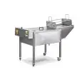 SCALDATARALLI E FRIGGITRICE ELETTRICA Mod. SCALDATARALLIEL - Struttura in acciaio inox su ruote - Capacità teglie: n. 6 cm 40x60 - Alimentazione 400V 50/60Hz TRIFASE - Potenza Kw 9 - Dimensioni cm L 104 x P 67 x 91 H - NORMA CE