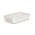 Contenitore Con Coperchio 1/1  in Polipropilene - ARAVEN Linea POLIPROPILENE - Codice 00293 - Capacità 13 lt  - Dimensioni cm 53x32.5 - Altezza cm 10 - Imballo confezione da n. 1 Unità