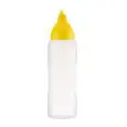 Dispenser Salse Giallo in Polipropilene - ARAVEN Linea POLIPROPILENE - Codice 554 - Capacità 35 cl  - Imballo confezione da n. 1 Unità