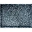 TEGLIA IN ACCIAIO INOX SMALTATA - DIM. mm L 600 x P 400 x h 20 - SMALTO FINITURA GRANITO