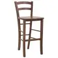 Sgabello - colore marrone - Struttura e seduta in legno di faggio - Modello 1258-G04L-M