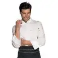 GIACCA CUOCO BERLINO - MOD. 059008 - 100% POLIESTERE SUPER DRY MICROFIBRA - TESSUTO ANTIMACCHIA CHE RESPIRA - COLORE BIANCO